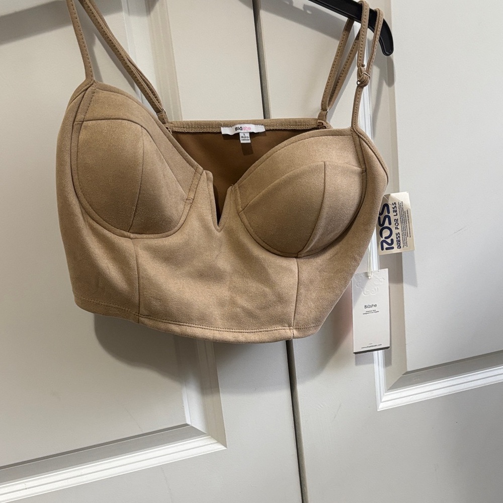 Blush Tan Bustier Top